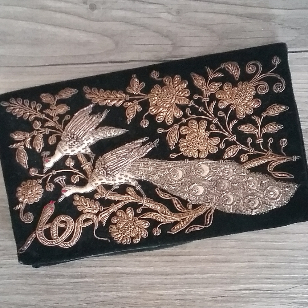 Hand-embroidered Evening Clutch